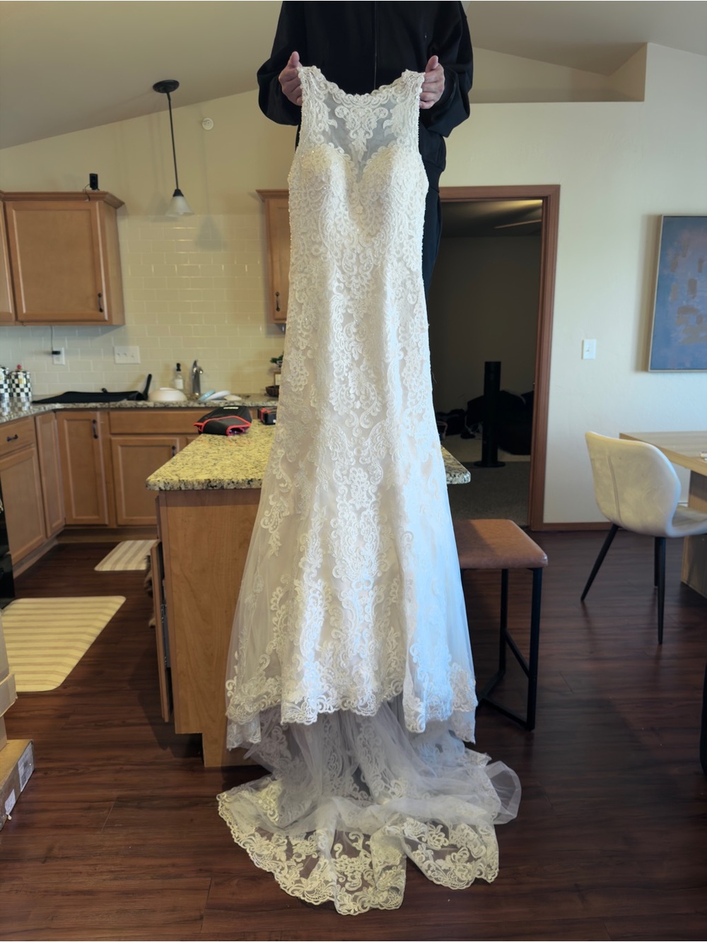 Morilee by Madeline Gardner floral embroidery elegance ivory wedding dress sz 6